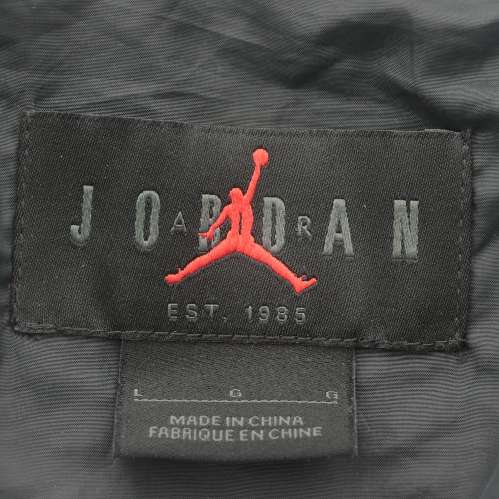 ■ NIKE ナイキ AIR JORDAN エアジョーダン ナイロンジャケット 長袖 アウター バスケロゴ メンズ L ブラック 黒
