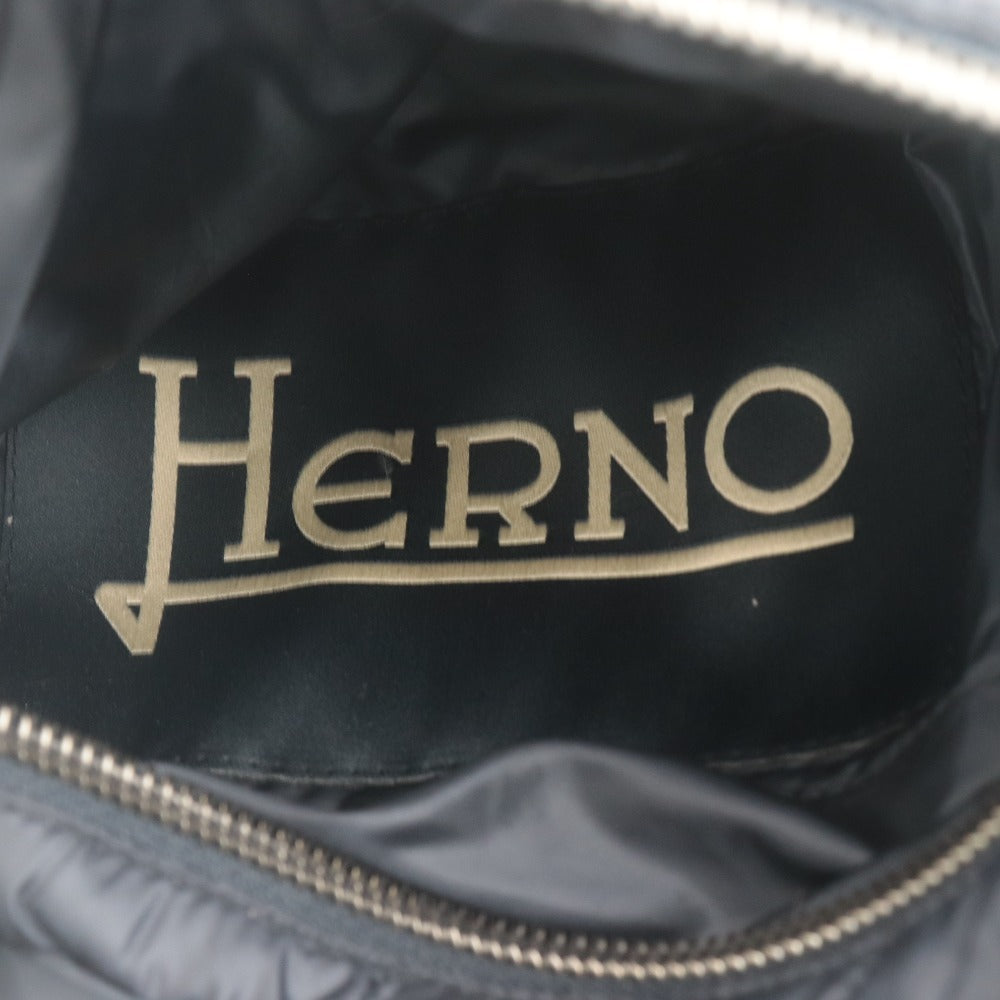 ■ HERNO ヘルノ ダウンジャケット 長袖 アウター ファスナー メンズ 48 (M相当) ネイビー ハンガー付き