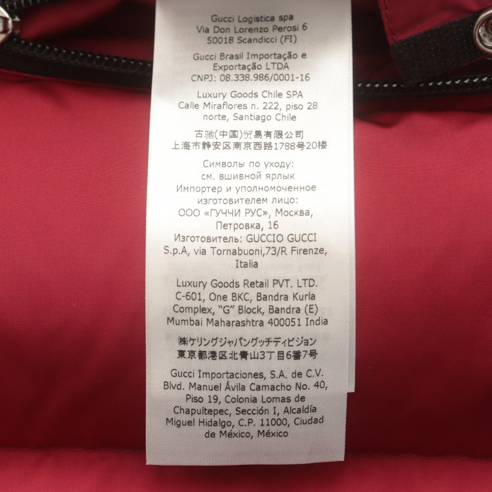● GUCCI x THE NORTH FACE グッチ ノースフェイス コラボ ダウンジャケット 長袖 アウター GG柄 イタリア製 メンズ L ベージュ系 黒