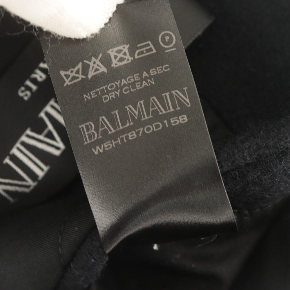 ■ BALMAIN バルマン P ピーコート 長袖 アウター ジャケット ロゴボタン メンズ 48 (M相当) ダークネイビー