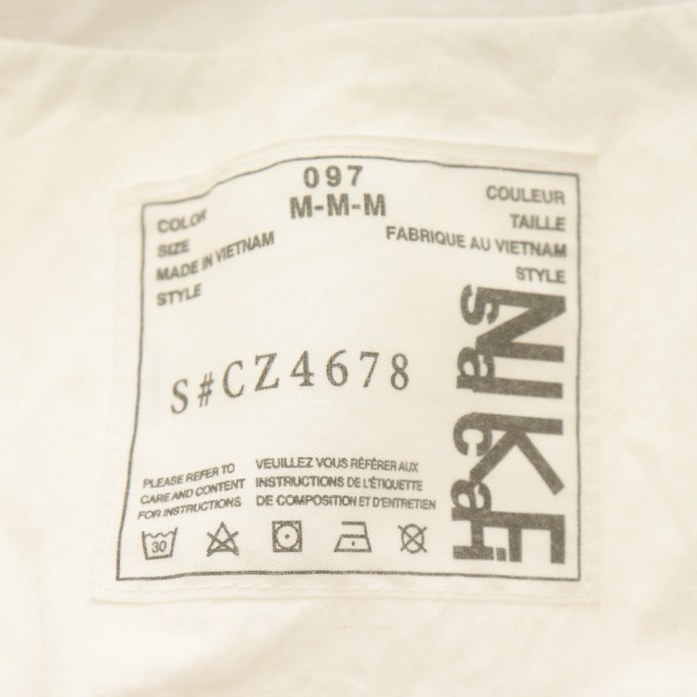 ■ ナイキ NIKE × Sacai コラボ ボンバージャケット レイヤード ナイロン 長袖 アウター ロゴ ファスナー メンズ M 白 グレー