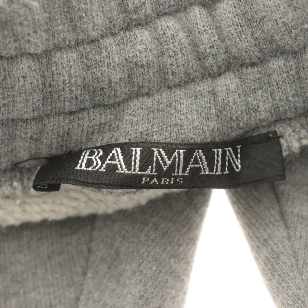 ■ BALMAIN バルマン バイカースウェットパンツ ボトムス バイカーディテール イタリア製 メンズ M ライトグレー