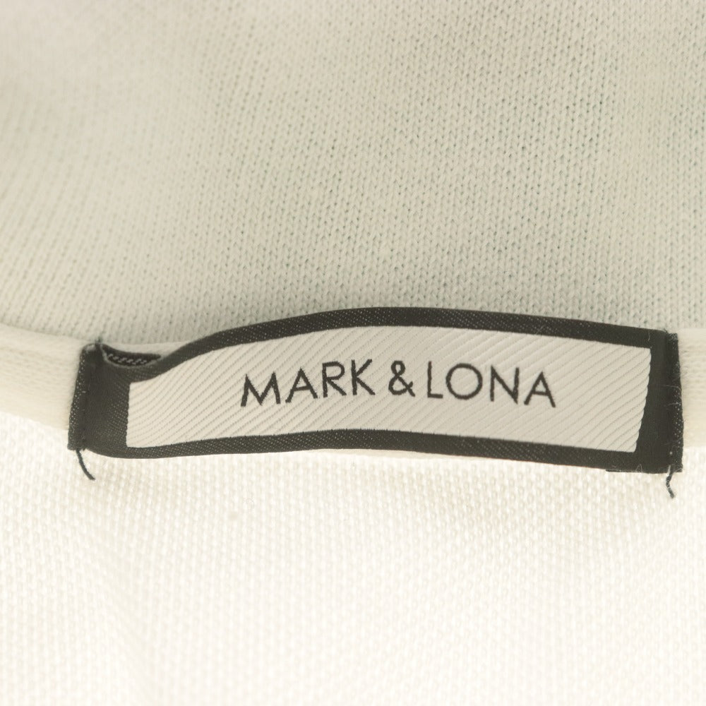 ■ MARK&LONA ポロシャツ 半袖 トップス Hawaii 襟パイナップル柄 ボタン ドクロ 日本製 レディース 36 (S相当) ゴルフウェア
