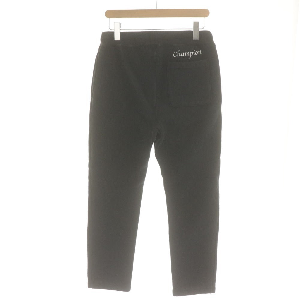 ■ Champion チャンピオン スウェットパンツ ボトムス WIND STOPPER C8-G207 ロゴワッペン 綿 メンズ M 黒