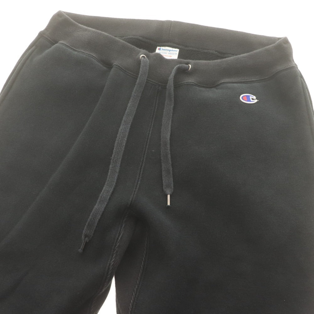 ■ Champion チャンピオン スウェットパンツ ボトムス WIND STOPPER C8-G207 ロゴワッペン 綿 メンズ M 黒