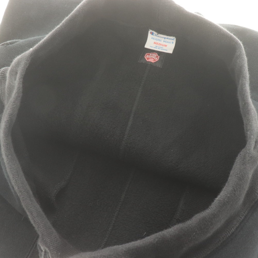 ■ Champion チャンピオン スウェットパンツ ボトムス WIND STOPPER C8-G207 ロゴワッペン 綿 メンズ M 黒