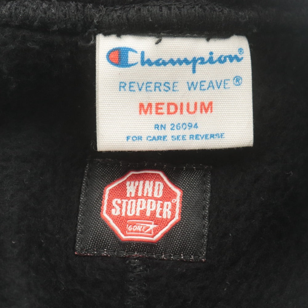 ■ Champion チャンピオン スウェットパンツ ボトムス WIND STOPPER C8-G207 ロゴワッペン 綿 メンズ M 黒