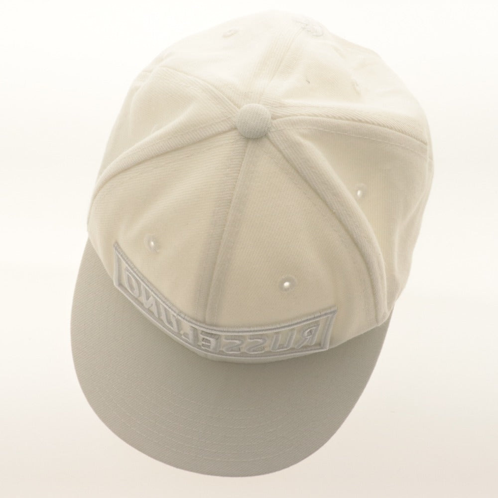 ■ Russeluno ラッセルノ ゴルフキャップ 帽子 CD-81301 ロゴワッペン アクリル Kankou メンズ レディース F(フリーサイズ) 白 ホワイト