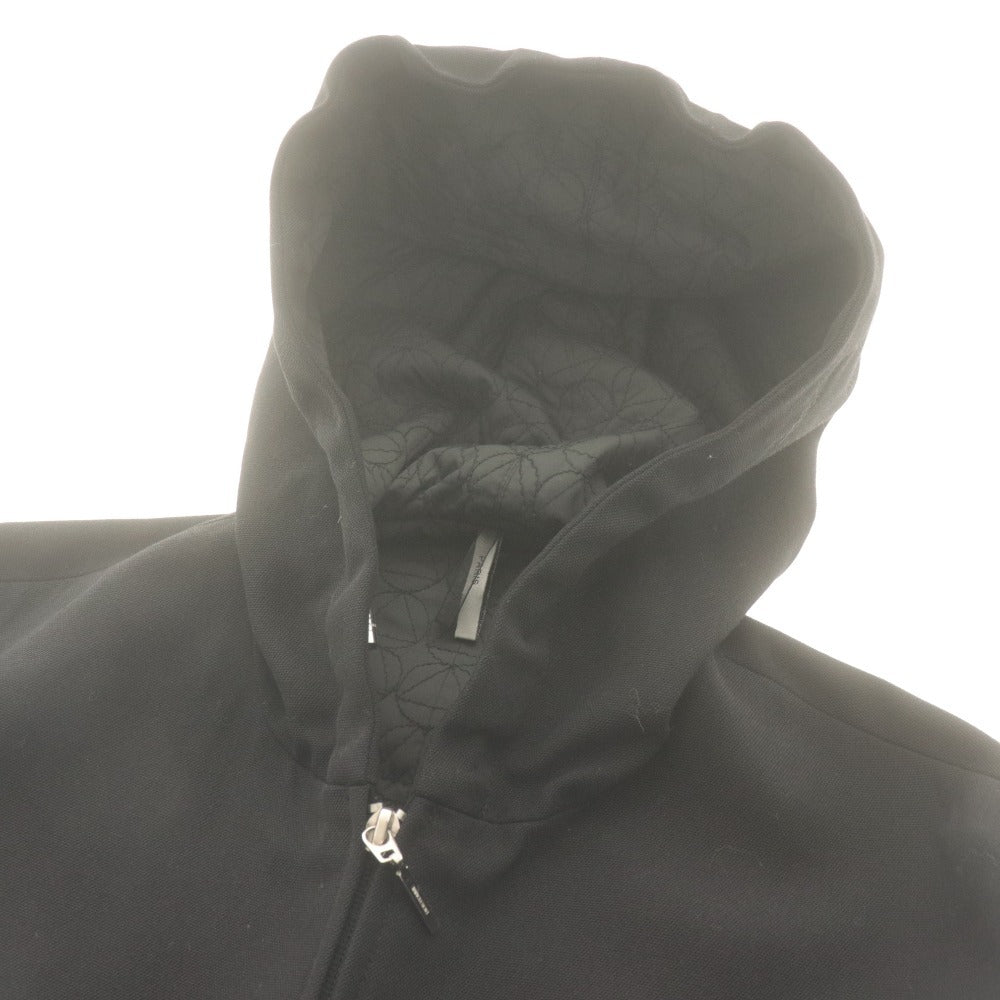 ■ Dior Homme ディオール オム フーディジャケット 長袖 アウター フード ファスナー イタリア製 メンズ 48 (M相当) ブラック 黒