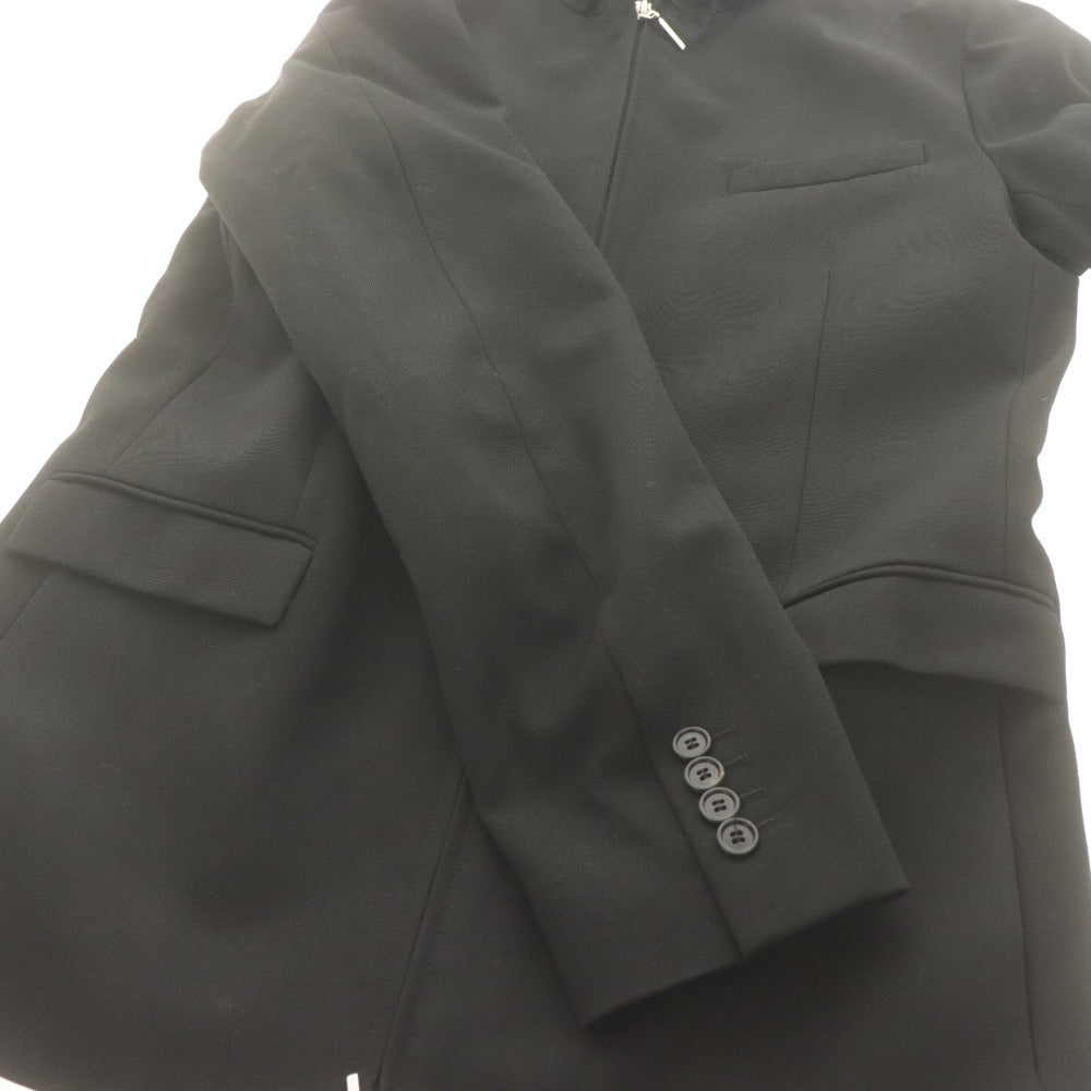 ■ Dior Homme ディオール オム フーディジャケット 長袖 アウター フード ファスナー イタリア製 メンズ 48 (M相当) ブラック 黒