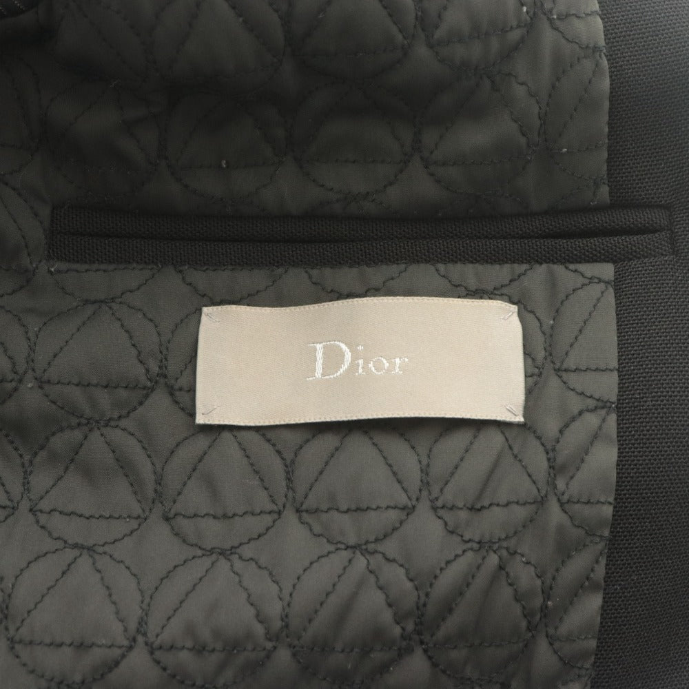 ■ Dior Homme ディオール オム フーディジャケット 長袖 アウター フード ファスナー イタリア製 メンズ 48 (M相当) ブラック 黒