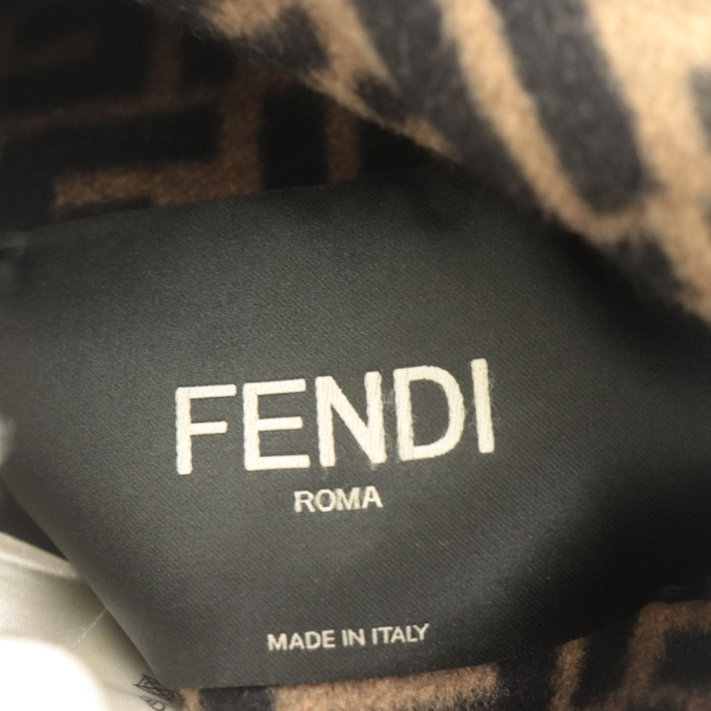 ■ FENDI リバーシブルコート FF0249 A4LJ 長袖 アウター フード ズッカ柄 メンズ レディース 48(M相当) 黒 ベージュ系 付属品付き