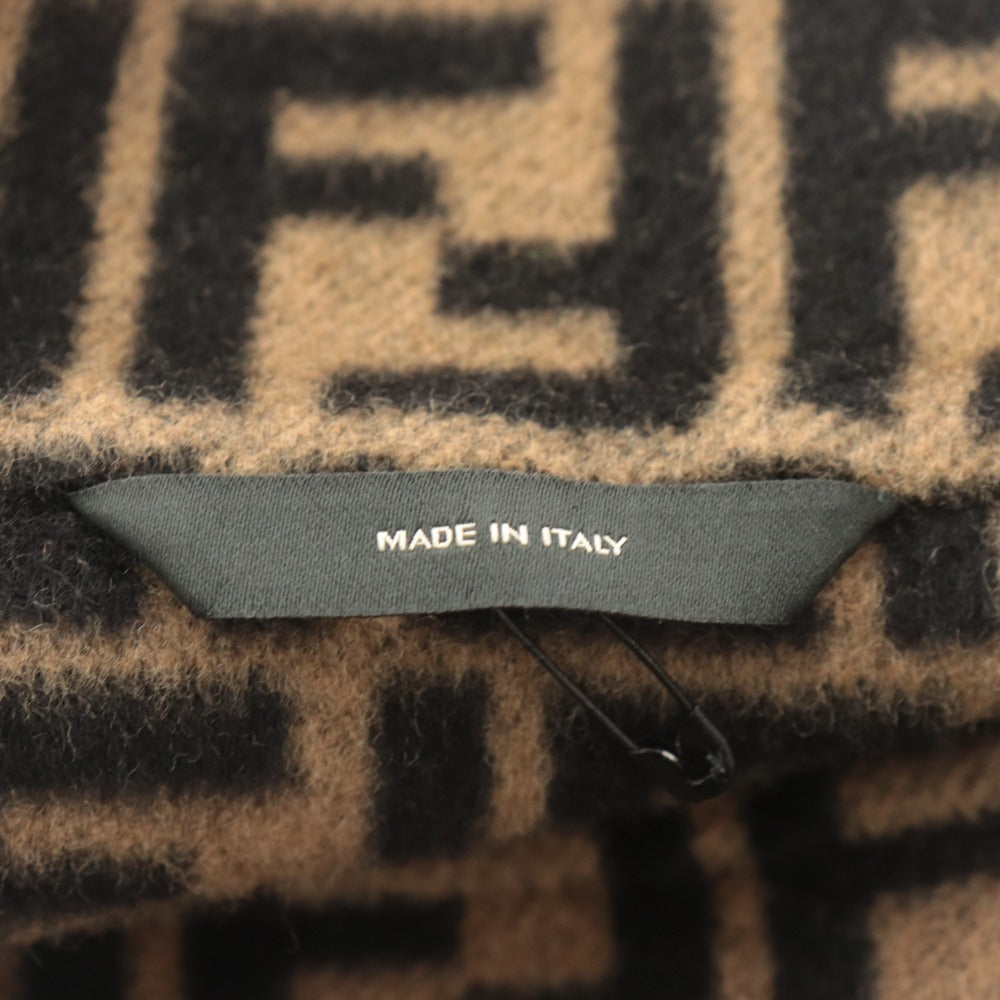 ■ FENDI リバーシブルコート FF0249 A4LJ 長袖 アウター フード ズッカ柄 メンズ レディース 48(M相当) 黒 ベージュ系 付属品付き