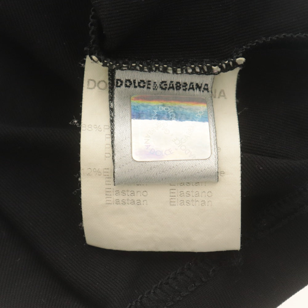 ■ D&G DOLCE&GABBANA キャミソール アンダーウェア ノースリーブ 下着 イタリア製 レディース  ( M～L相当) ブラック 黒