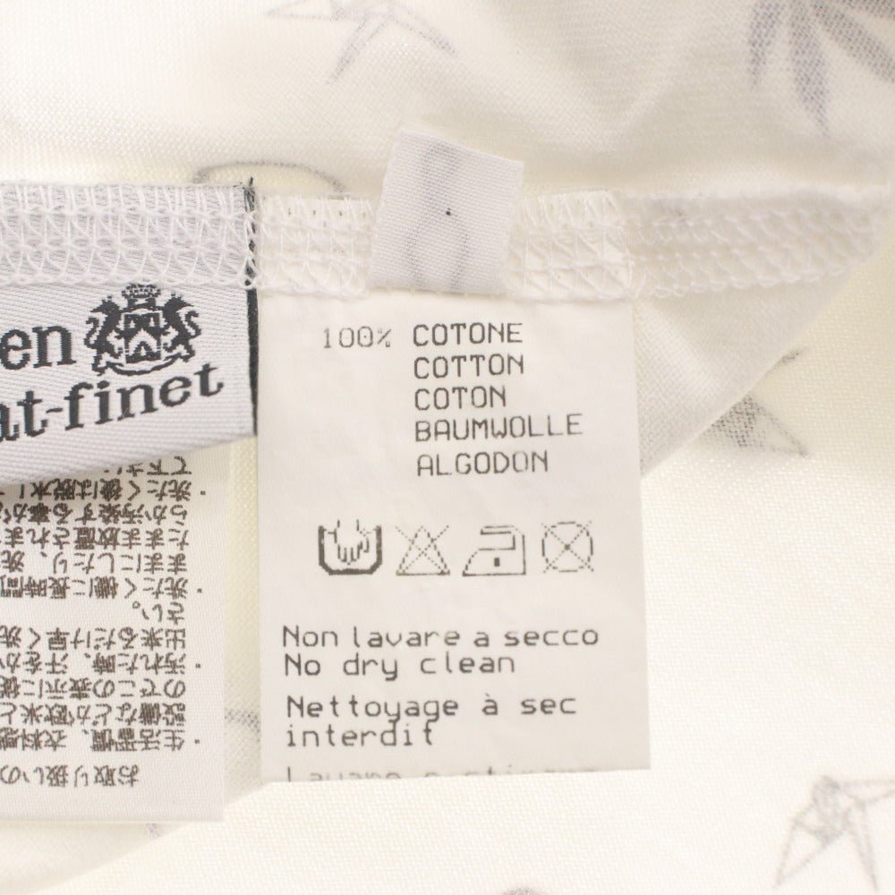 ■ ルシアンペラフィネ lucien pellat-finet Tシャツ 半袖 トップス カットソー スカル ドクロ 総柄 レディース L ホワイト系