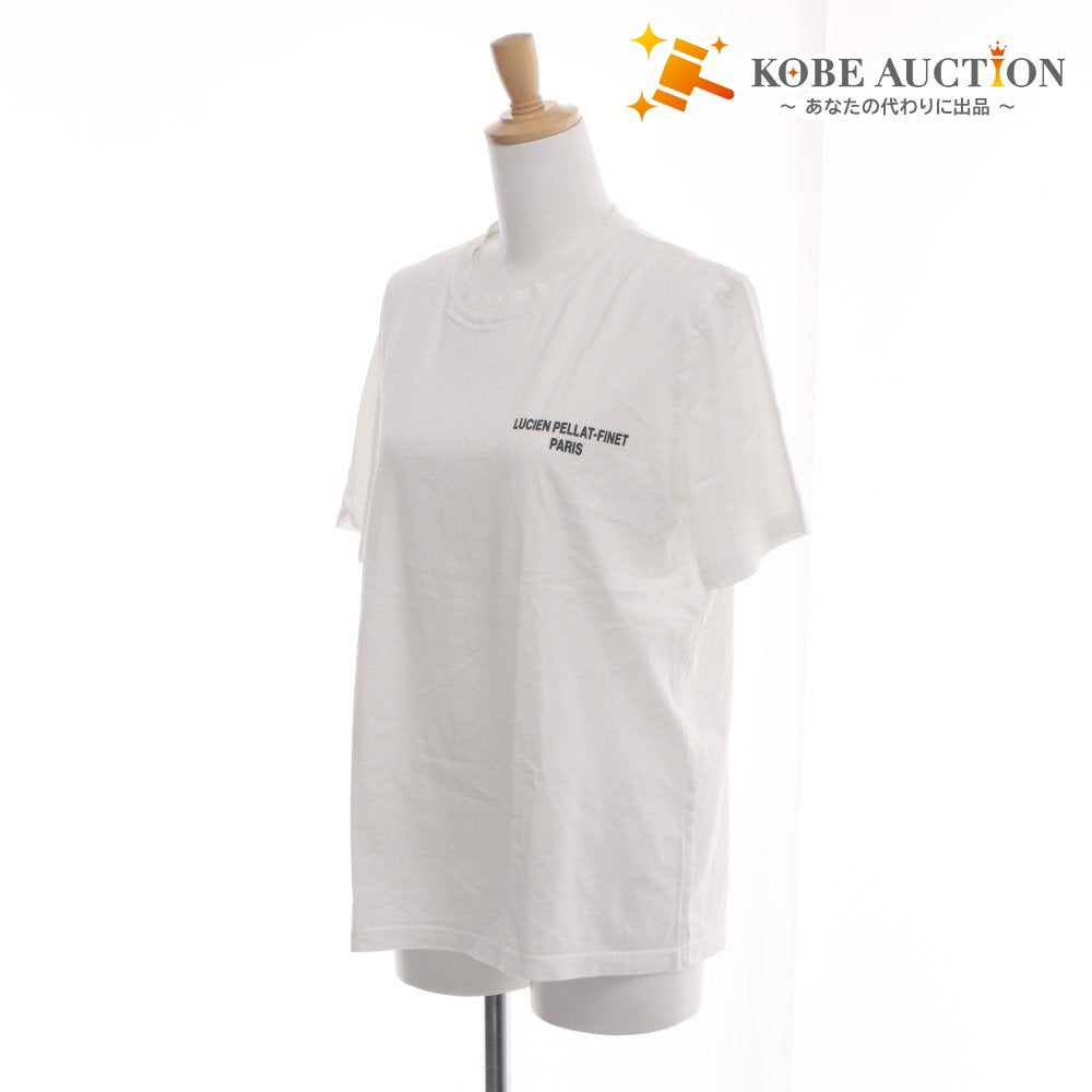■ ルシアンペラフィネ lucien pellat-finet Tシャツ 半袖 トップス カットソー スカル ドクロ プリント ロゴ レディース S ホワイト