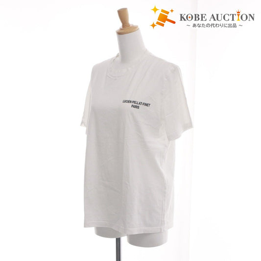 ■ ルシアンペラフィネ lucien pellat-finet Tシャツ 半袖 トップス カットソー スカル ドクロ プリント ロゴ レディース S ホワイト