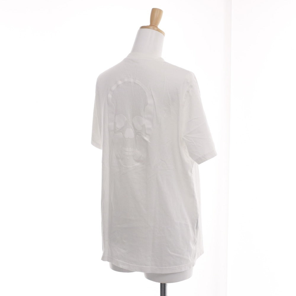 ■ ルシアンペラフィネ lucien pellat-finet Tシャツ 半袖 トップス カットソー スカル ドクロ プリント ロゴ レディース S ホワイト