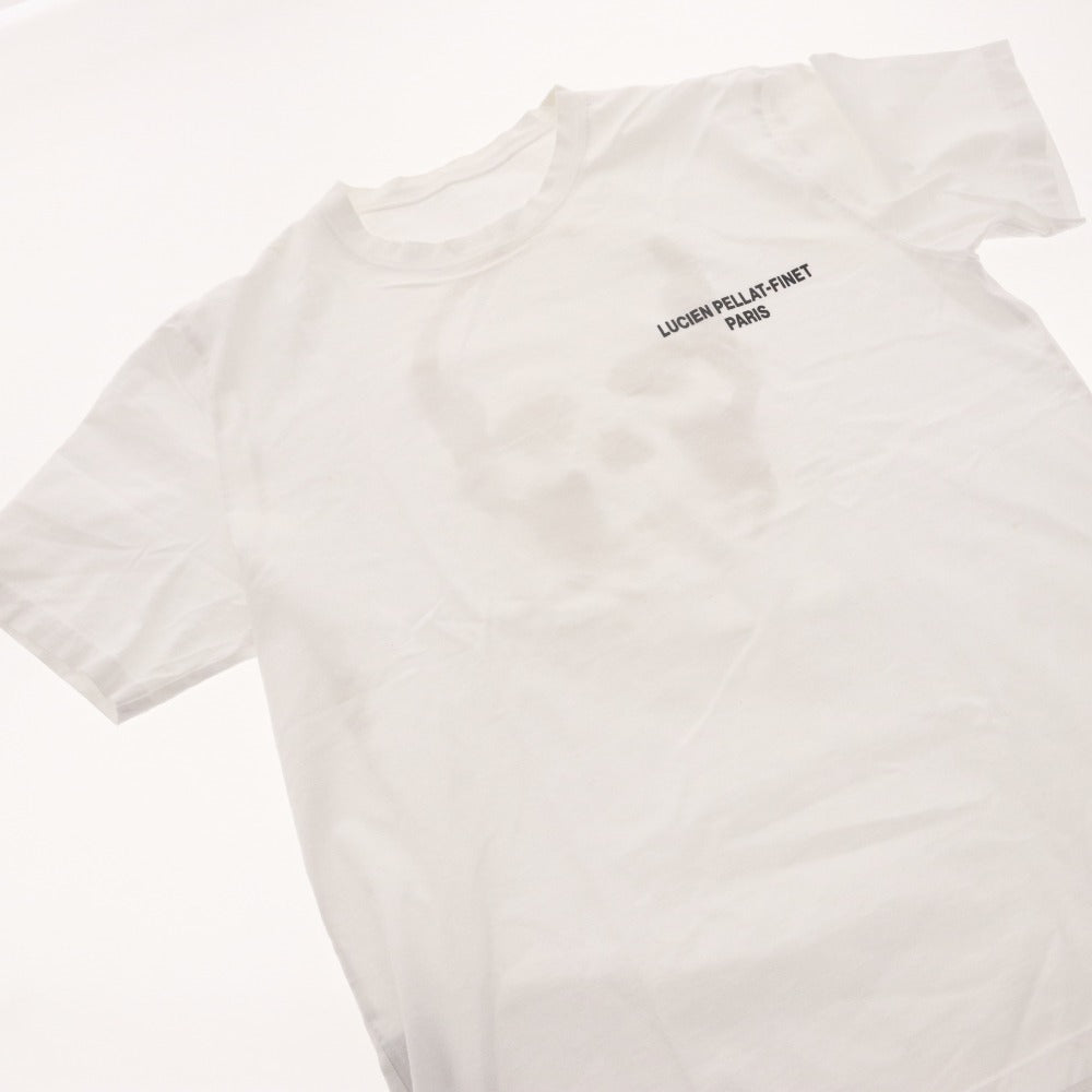 ■ ルシアンペラフィネ lucien pellat-finet Tシャツ 半袖 トップス カットソー スカル ドクロ プリント ロゴ レディース S ホワイト