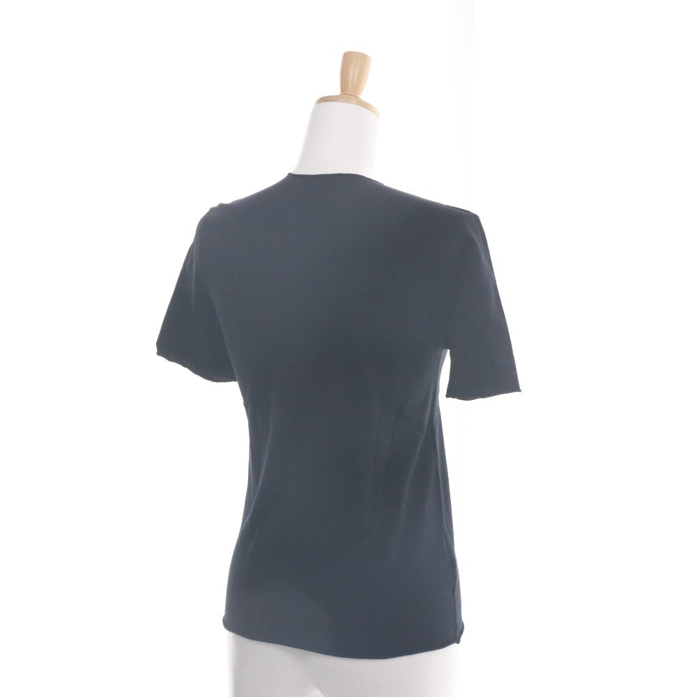 ■ Lucien Pellat-Finet T-Shirt Short Sleeve Top Cut and Sewn Skull Rhinestone Women's S Black