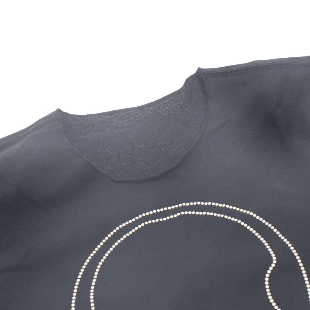 ■ Lucien Pellat-Finet T-Shirt Short Sleeve Top Cut and Sewn Skull Rhinestone Women's S Black