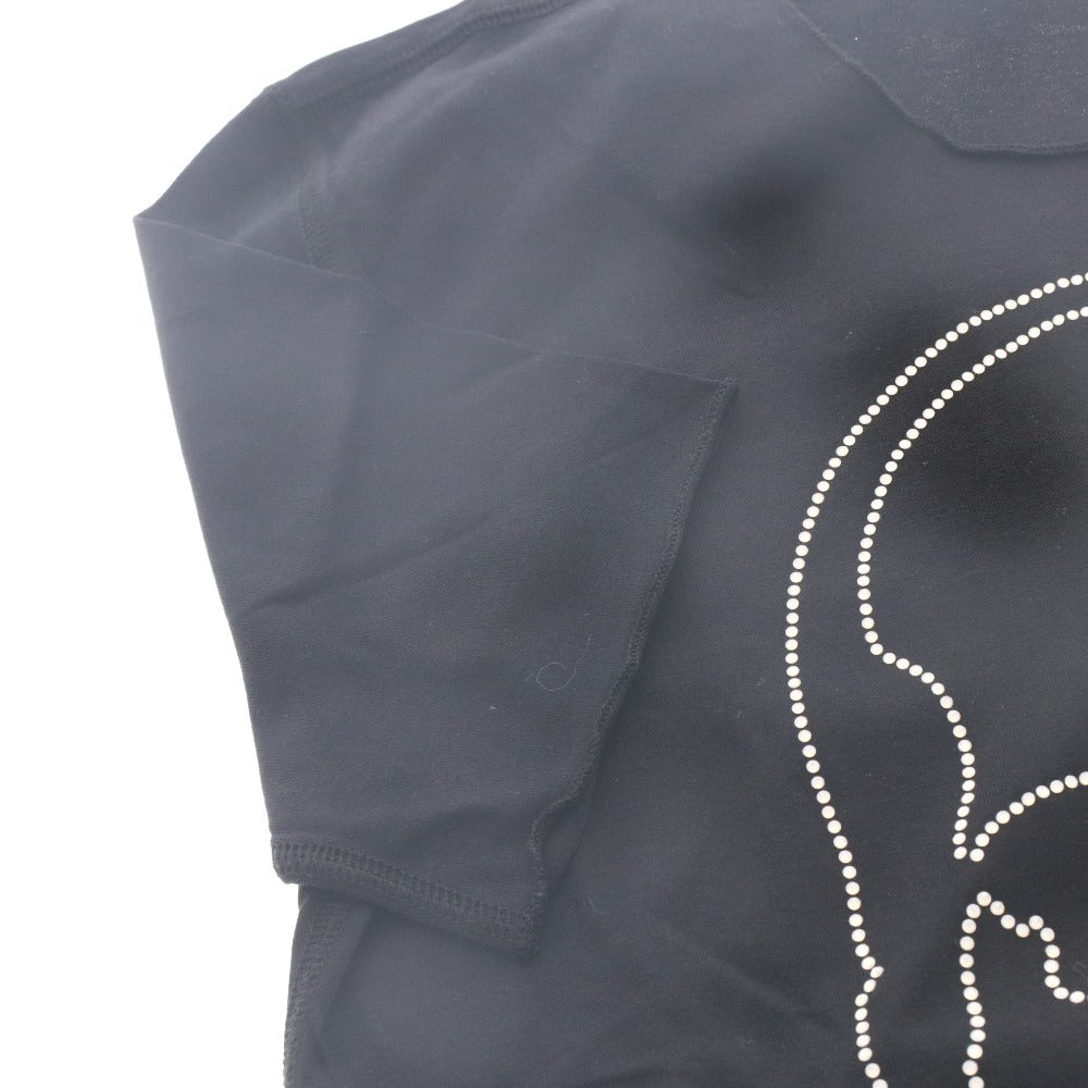 ■ Lucien Pellat-Finet T-Shirt Short Sleeve Top Cut and Sewn Skull Rhinestone Women's S Black