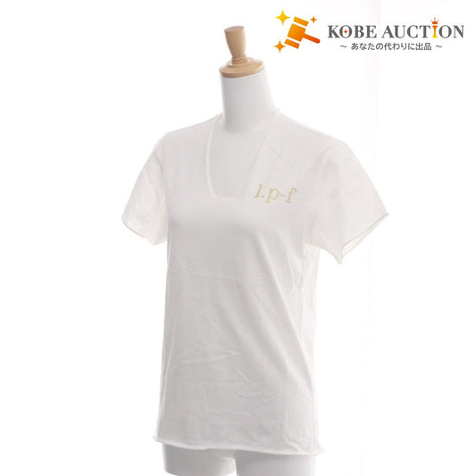 ■ ルシアンペラフィネ lucien pellat-finet Tシャツ 半袖 Vネック トップス カットソー スカル ドクロ レディース XS ホワイト系