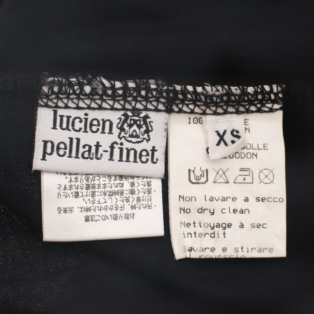 ■ ルシアンペラフィネ Tシャツ 半袖 トップス Vネック カットソー ラインストーン スカル ドクロ レディース XS ブラック