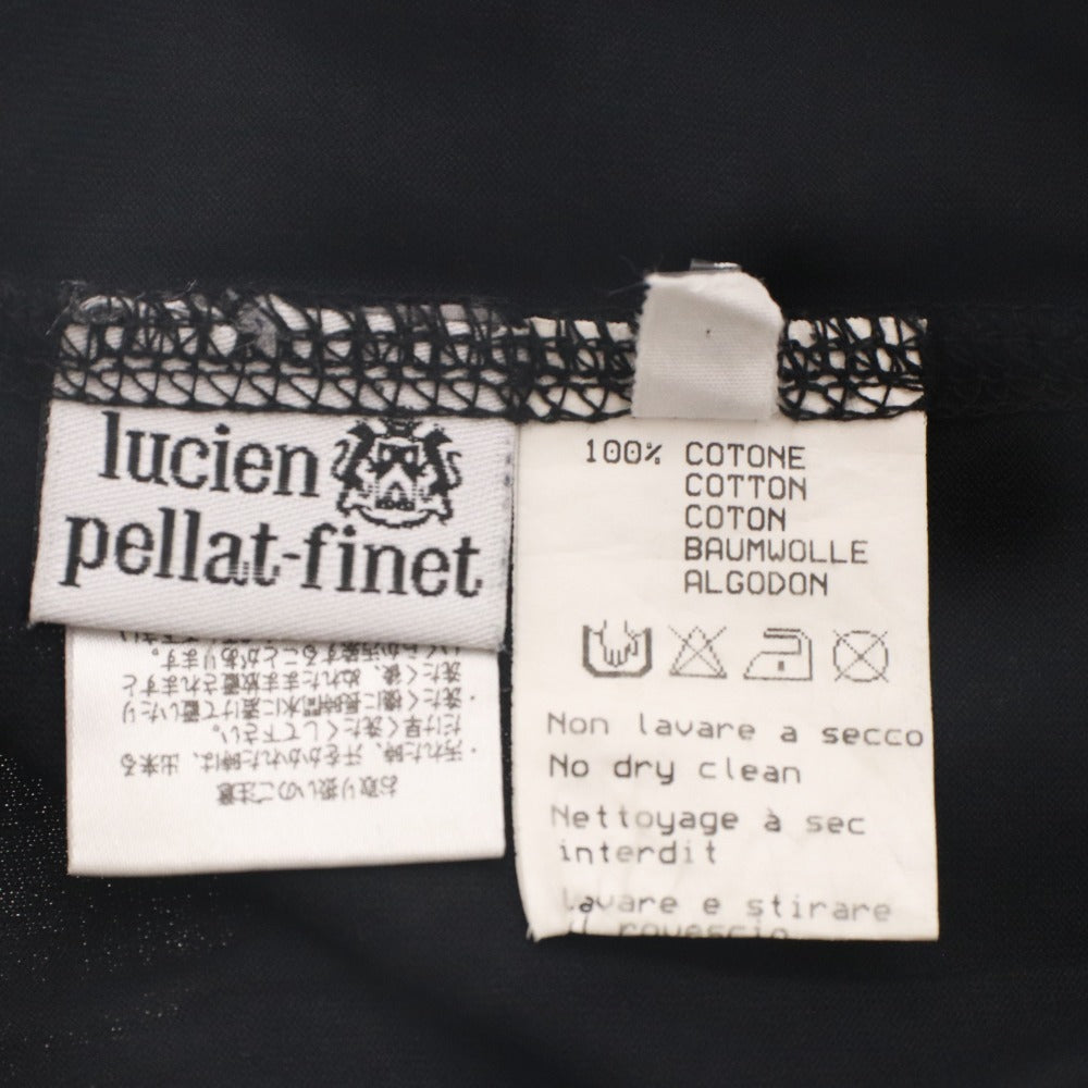■ ルシアンペラフィネ Tシャツ 半袖 トップス Vネック カットソー ラインストーン スカル ドクロ レディース XS ブラック