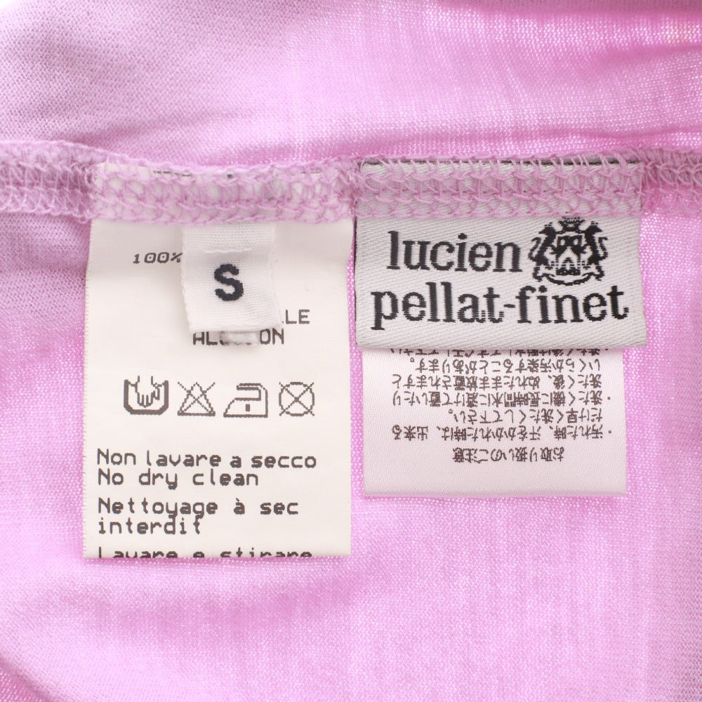 ■ ルシアンペラフィネ lucien pellat-finet Tシャツ 半袖 丸首 トップス カットソー スカル ドクロ スタッズ レディース S パープル