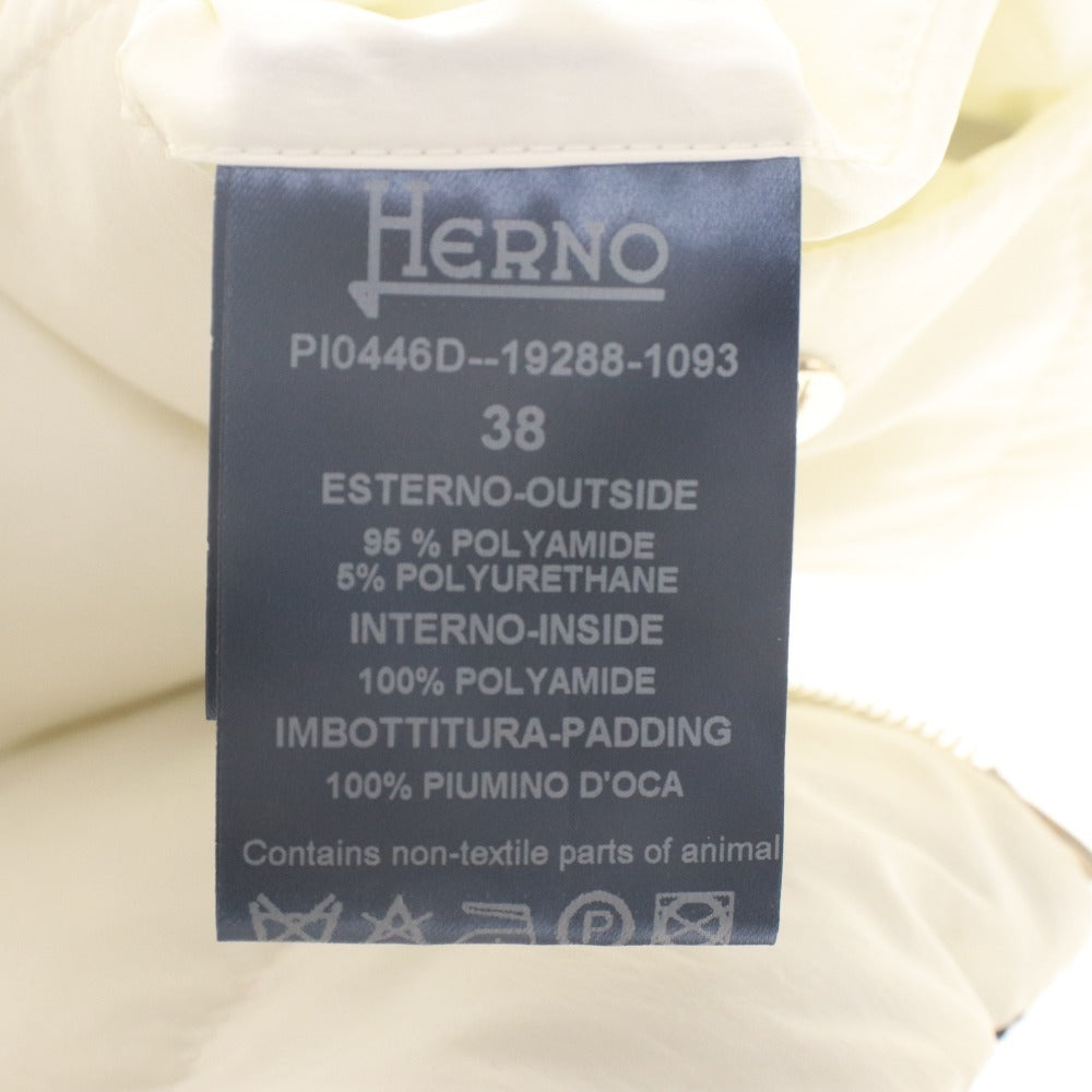 ■ ヘルノ Herno ダウンジャケット 長袖 PI0446D 1093 アウター リバーシブル グースダウン レディース 38(XS~S相当）ブラック ホワイト