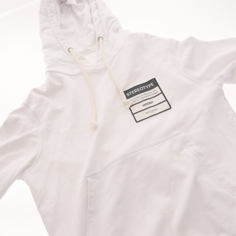 ■ メゾンマルジェラ MaisonMargiela パーカー フーディ 長袖 トップス ステレオタイプ フード スウェット メンズ 44(M相当）ホワイト