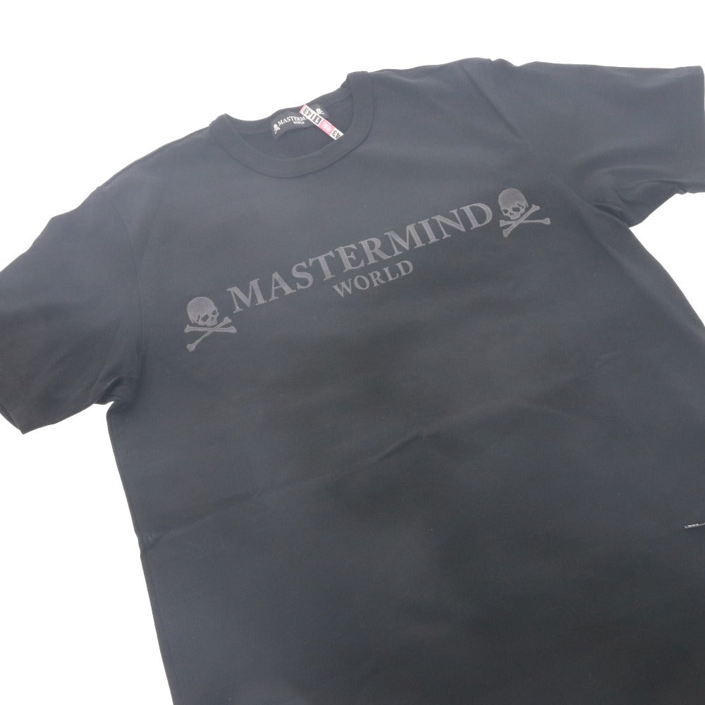 ■ マスターマインドワールド MASTERMIND WORLD Tシャツ 半袖 トップス カットソー ロゴ プリント スカル ドクロ メンズ M ブラック