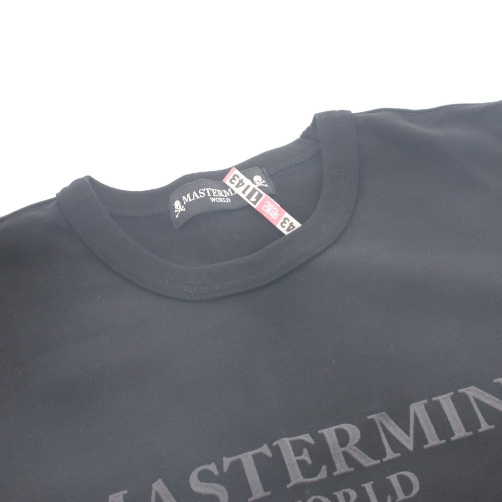■ マスターマインドワールド MASTERMIND WORLD Tシャツ 半袖 トップス カットソー ロゴ プリント スカル ドクロ メンズ M ブラック