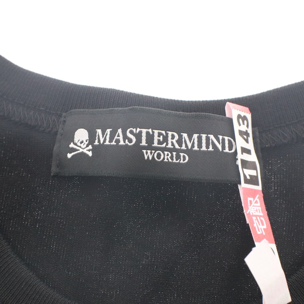 ■ マスターマインドワールド MASTERMIND WORLD Tシャツ 半袖 トップス カットソー ロゴ プリント スカル ドクロ メンズ M ブラック