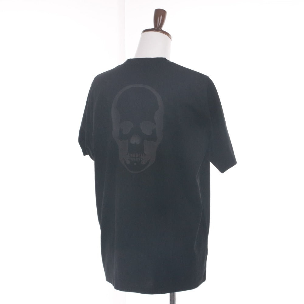 ■ Lucien Pellat-Finet T-Shirt Short Sleeve Crew Neck Top Cut and Sew Skull Print Men's L Black