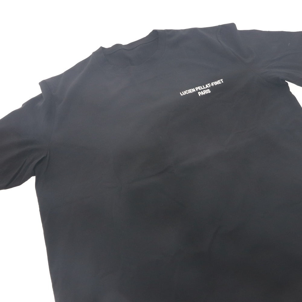 ■ Lucien Pellat-Finet T-Shirt Short Sleeve Crew Neck Top Cut and Sew Skull Print Men's L Black