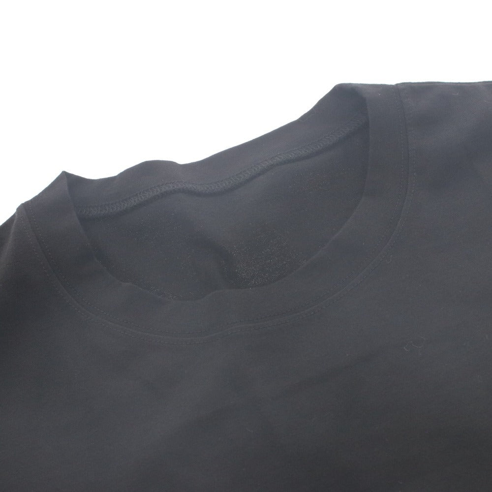 ■ Lucien Pellat-Finet T-Shirt Short Sleeve Crew Neck Top Cut and Sew Skull Print Men's L Black