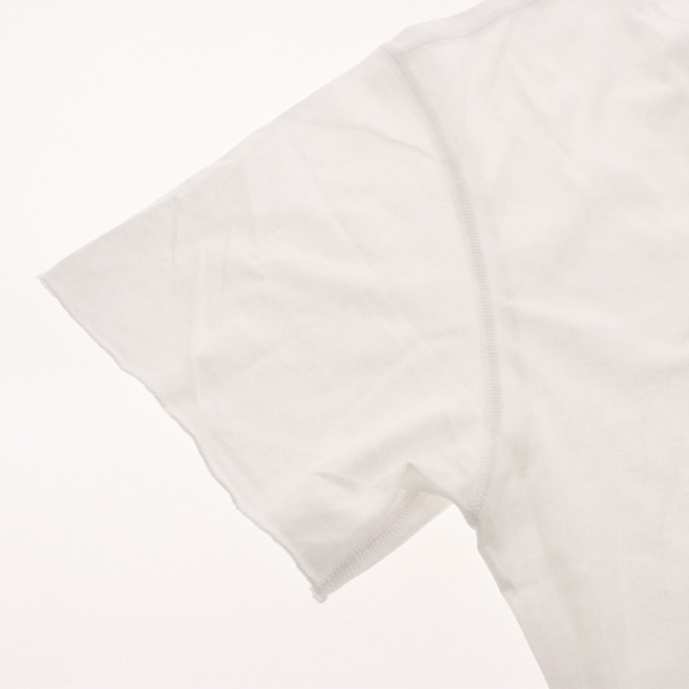 ■ ルシアンペラフィネ lucien pellat-finet Tシャツ 半袖 Vネック トップス カットソー スカル ドクロ プリント メンズ L ホワイト