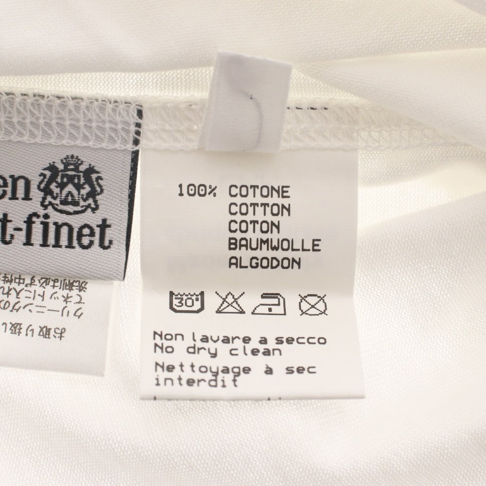 ■ ルシアンペラフィネ lucien pellat-finet Tシャツ 半袖 Vネック トップス カットソー スカル ドクロ プリント メンズ L ホワイト