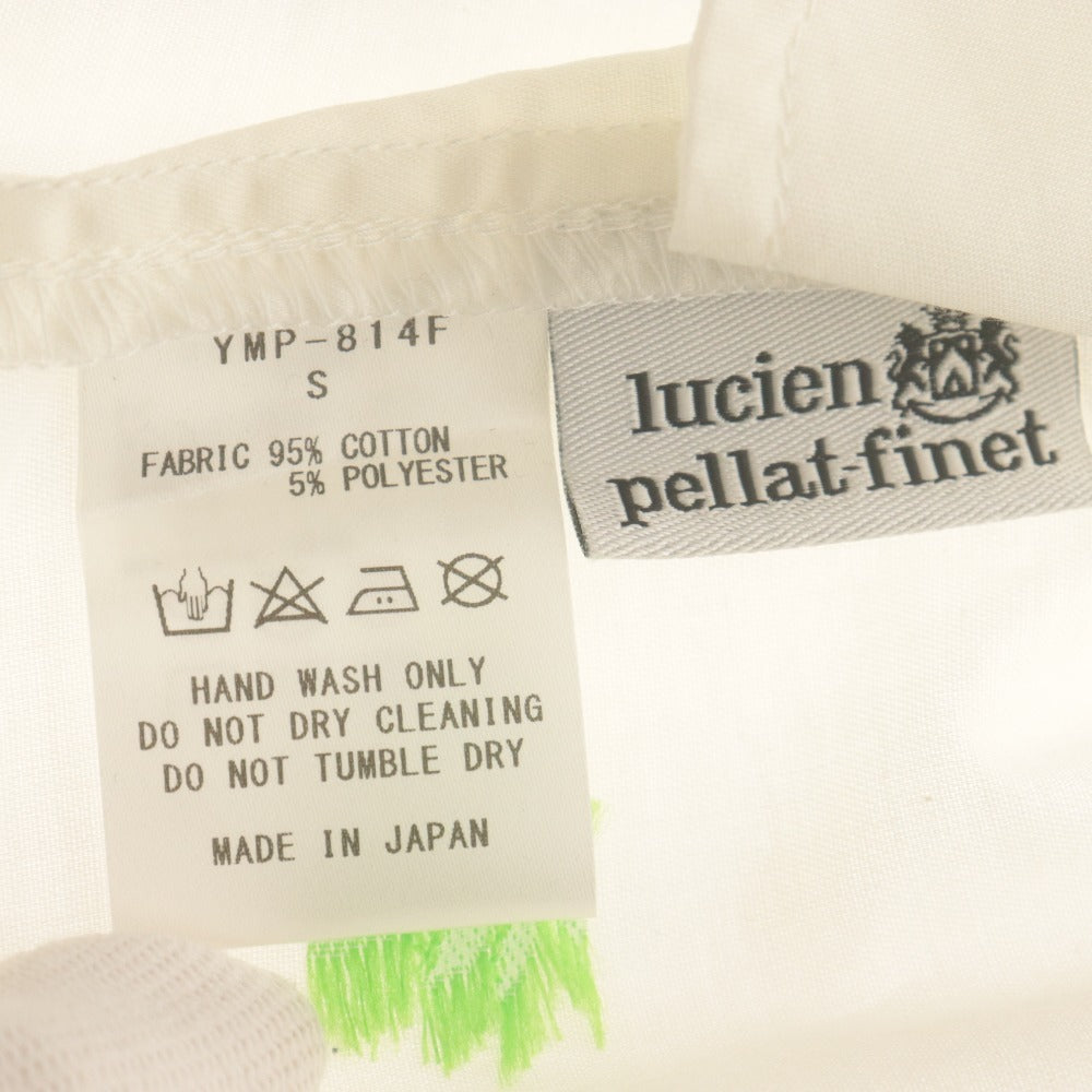 ■ Lucien Pellat-Finet ルシアンペラフィネ ロングシャツ 長袖 トップス 総柄 刺繍 スカル レディース S ホワイト