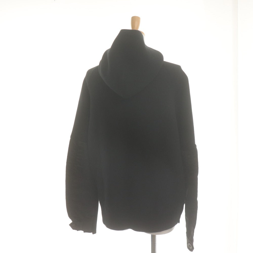 ■ sacai サカイ パーカー ブルゾン 長袖 アウター ダブルジップ フーディ ドッキング レディース 1 ブラック