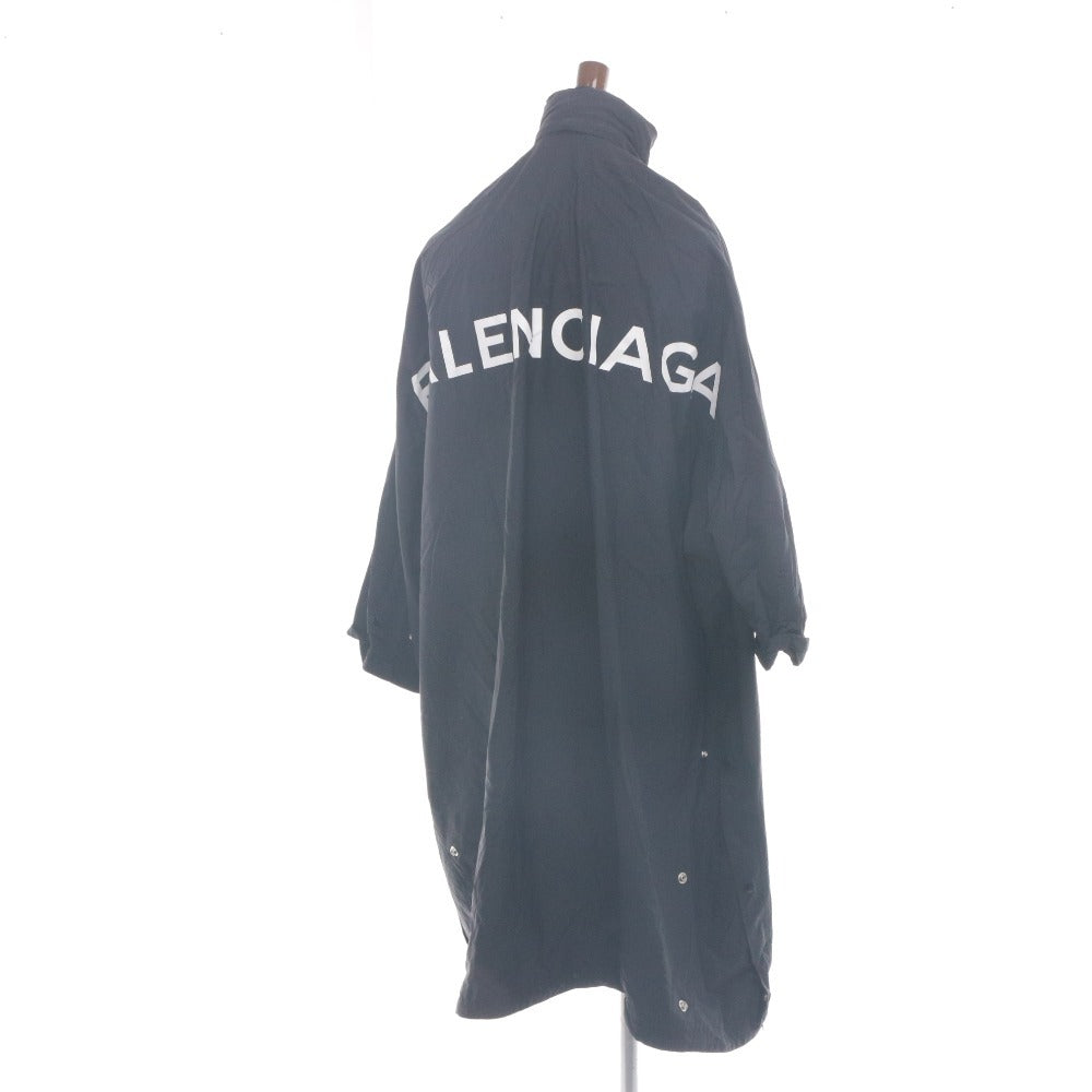 ■ バレンシアガ BALENCIAGA オペラレインコート アウター 505145 TXD12 1000 オーバーサイズ イタリア製 ナイロン メンズ 36 ブラック