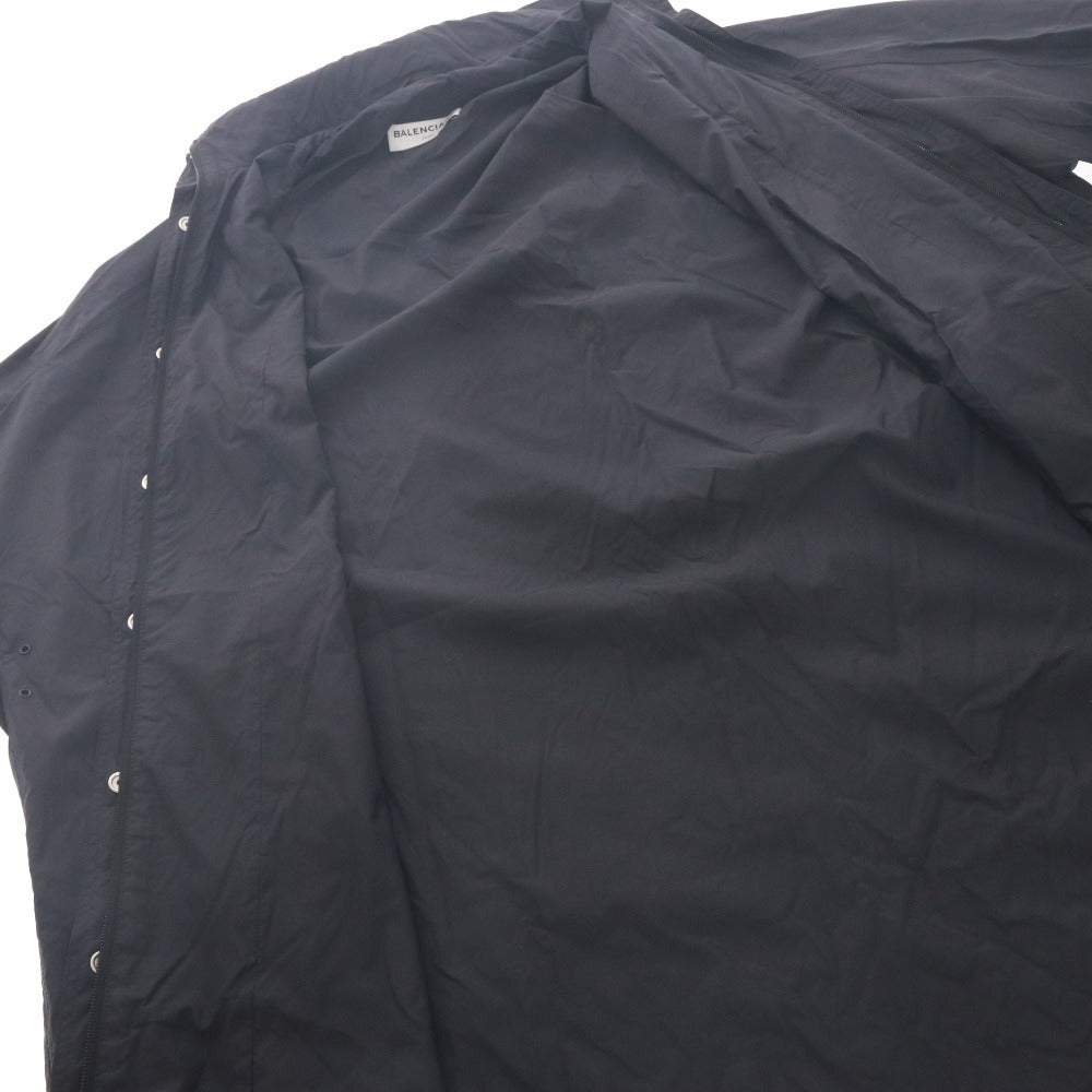 ■ バレンシアガ BALENCIAGA オペラレインコート アウター 505145 TXD12 1000 オーバーサイズ イタリア製 ナイロン メンズ 36 ブラック