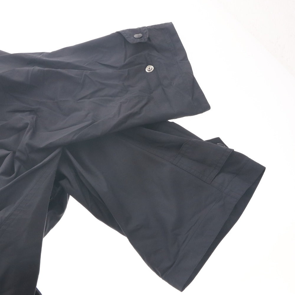 ■ バレンシアガ BALENCIAGA オペラレインコート アウター 505145 TXD12 1000 オーバーサイズ イタリア製 ナイロン メンズ 36 ブラック