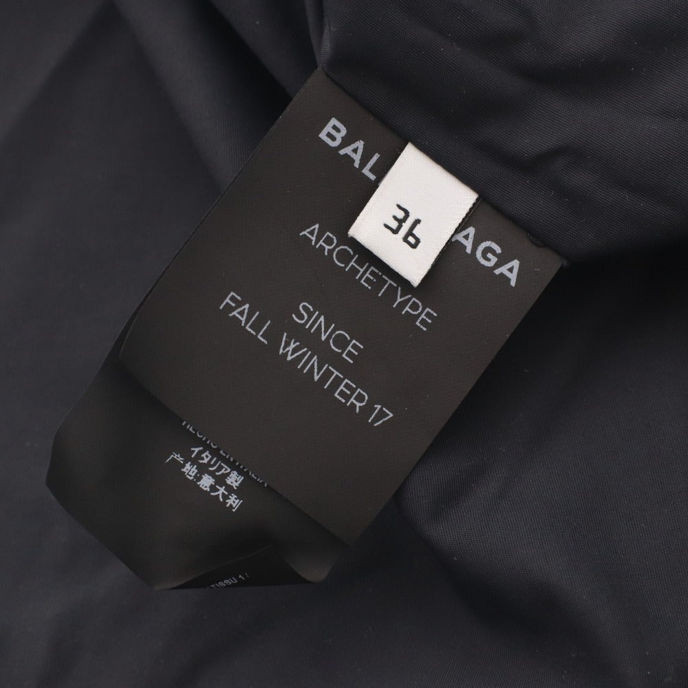 ■ バレンシアガ BALENCIAGA オペラレインコート アウター 505145 TXD12 1000 オーバーサイズ イタリア製 ナイロン メンズ 36 ブラック