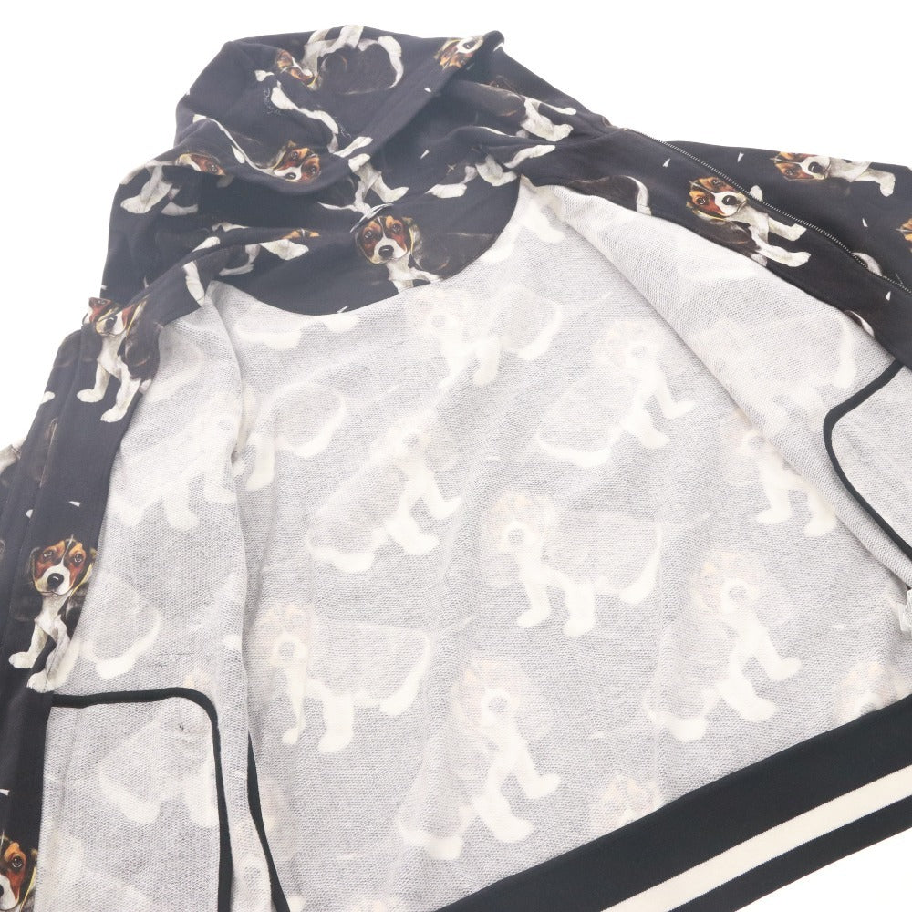 ■ ドルチェアンドガッバーナ DOLCE＆GABBANA パーカー ジップアップ トップス プリント キッズ ジュニア 11/12(144-156cm) ブラック系