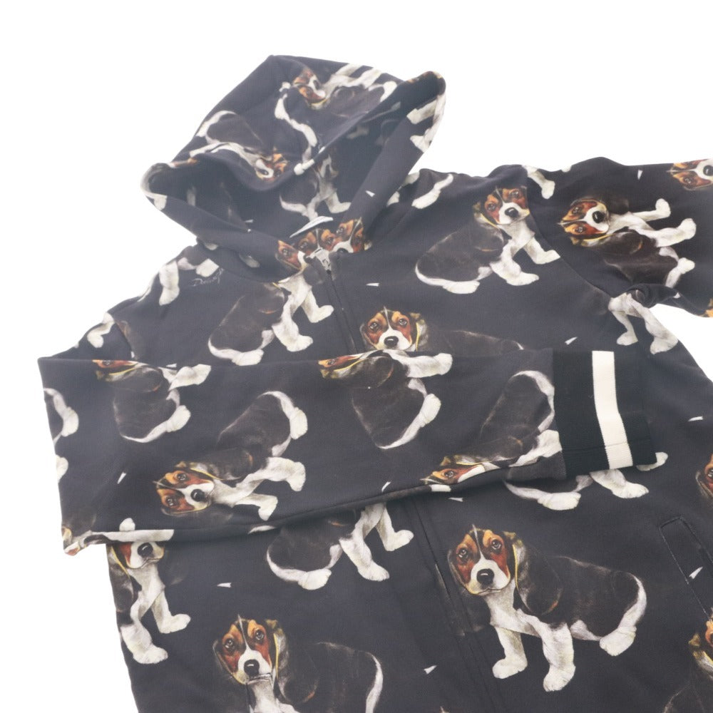 ■ ドルチェアンドガッバーナ DOLCE＆GABBANA パーカー ジップアップ トップス プリント キッズ ジュニア 11/12(144-156cm) ブラック系