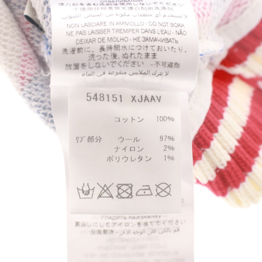 ■ グッチ GUCCI パーカー フーディー 長袖 ダメージ加工 星 イタリア製 キッズ ジュニア 12(150cm相当）ホワイト レッド ブルー
