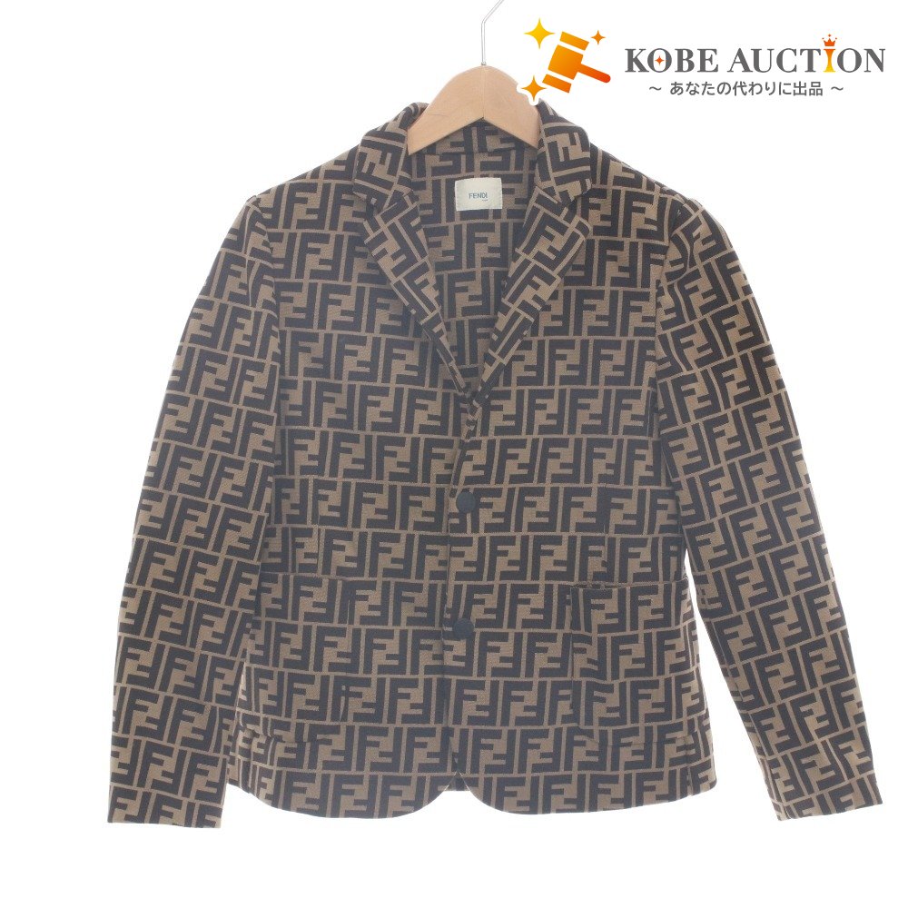 ■ フェンディ FENDI KIDS ジャケット 長袖 アウター ズッカ柄 キッズ ジュニア 子供 12A(150~160cm相当）ブラウン系
